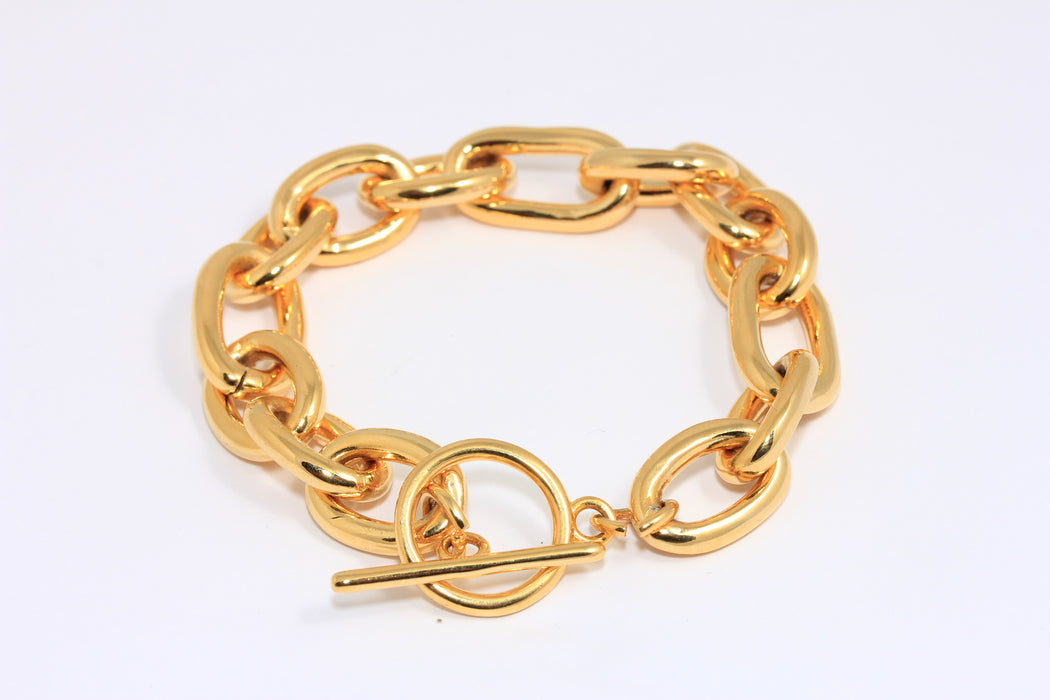 Shiny Gold Large Link Chain Bracelet