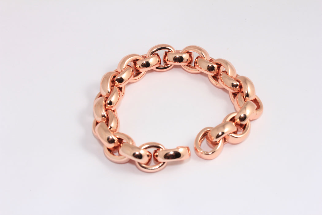 Rose Gold Plated Large Link Chain Bracelet