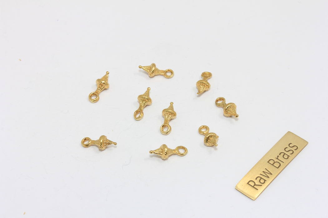 4x6mm Ham Pirinç Damla Kolye, Mini Damla Kolye, Damla Boncuklar, CHK91-1