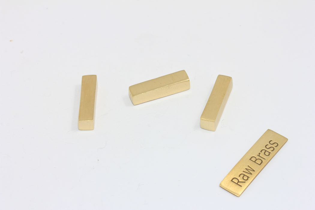 8x50mm Ham Pirinç Kare Çubuk, Çubuk Kolye, Çubuk Kolye Ucu, İsimlik Çubuğu, AE31