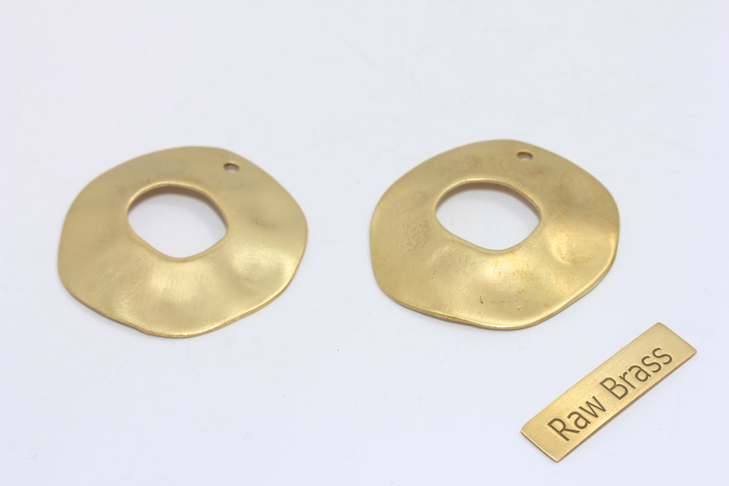 16 mm Ham Pirinç Delikli Dairesel Takılar, Halka Kolye, Küpe Ayarları, ROSE304