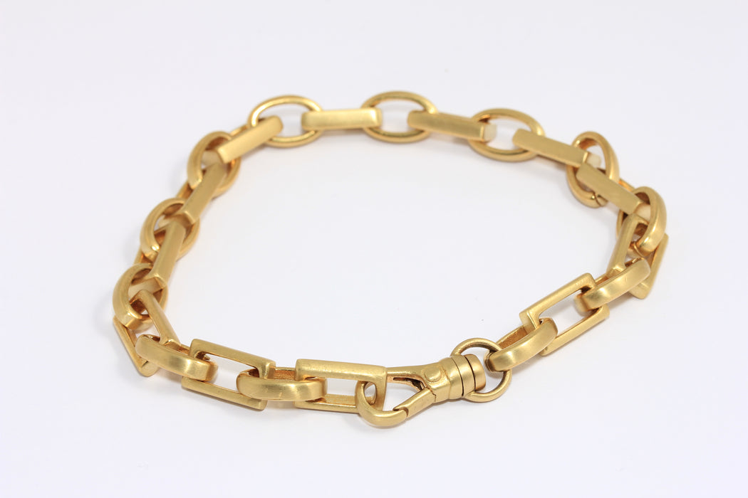 Brass Square Link Bracelet