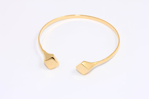 Shiny Gold Cube Bar Bracelet