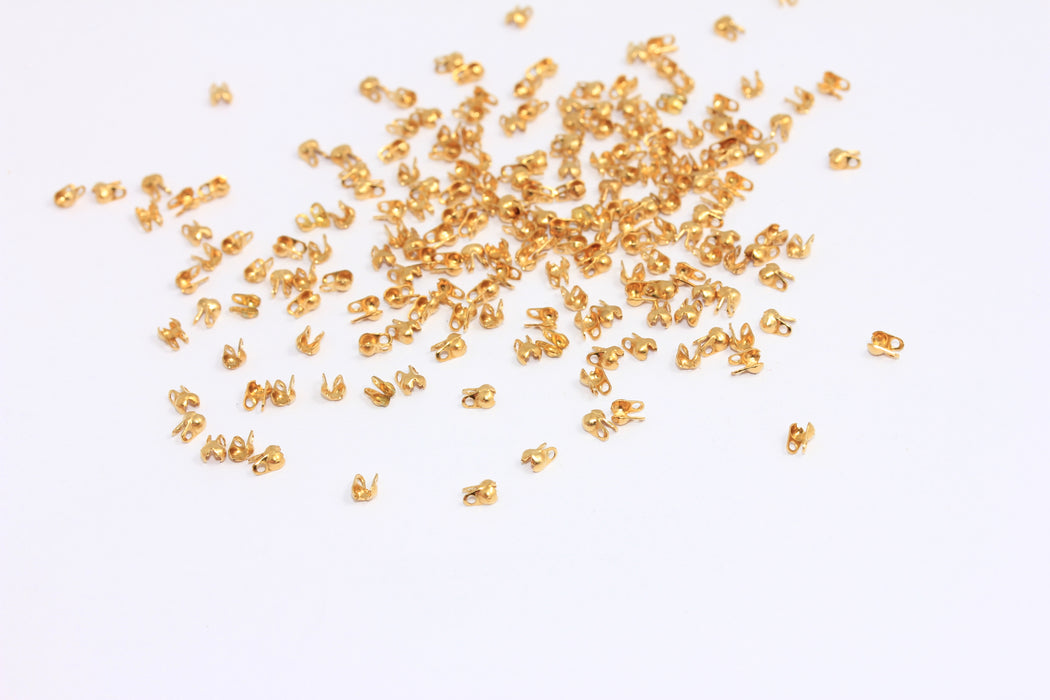 Brass Ball Chain Crimps