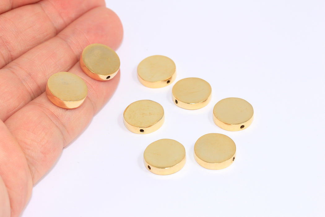 Disc Beads, Flat Coin Sliding Spacer Beads