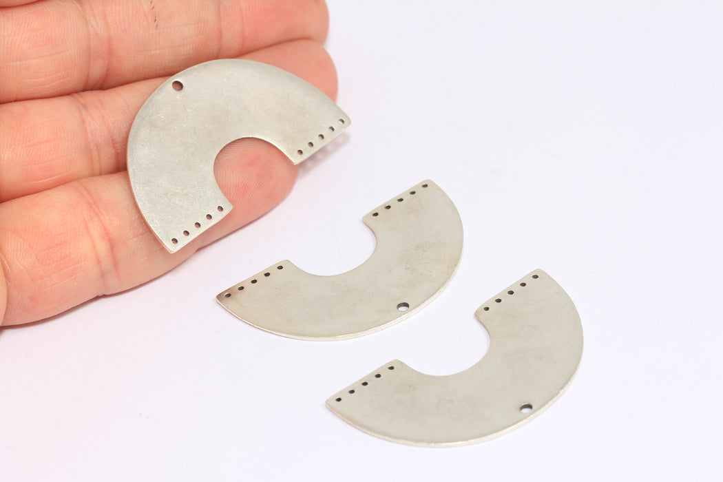 24x43mm Antik Gümüş Yarım Daire, Yarım Ay Takılar, Küpe Setleri, KA137