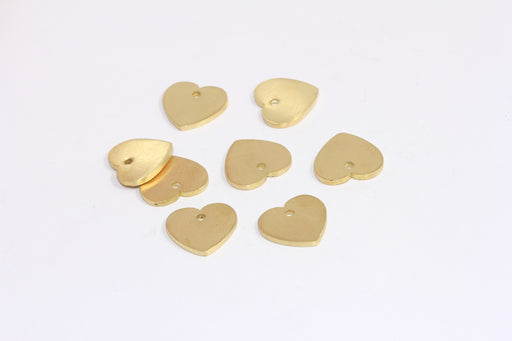 Brass Heart Charms