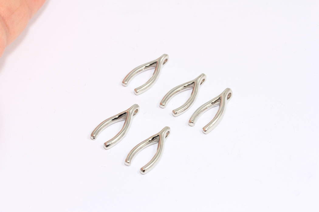 10x20 mm Rodyum Kaplamalı Salıncak Kolye, Şans Tılsımı, Salıncak Tılsımları, ETS155