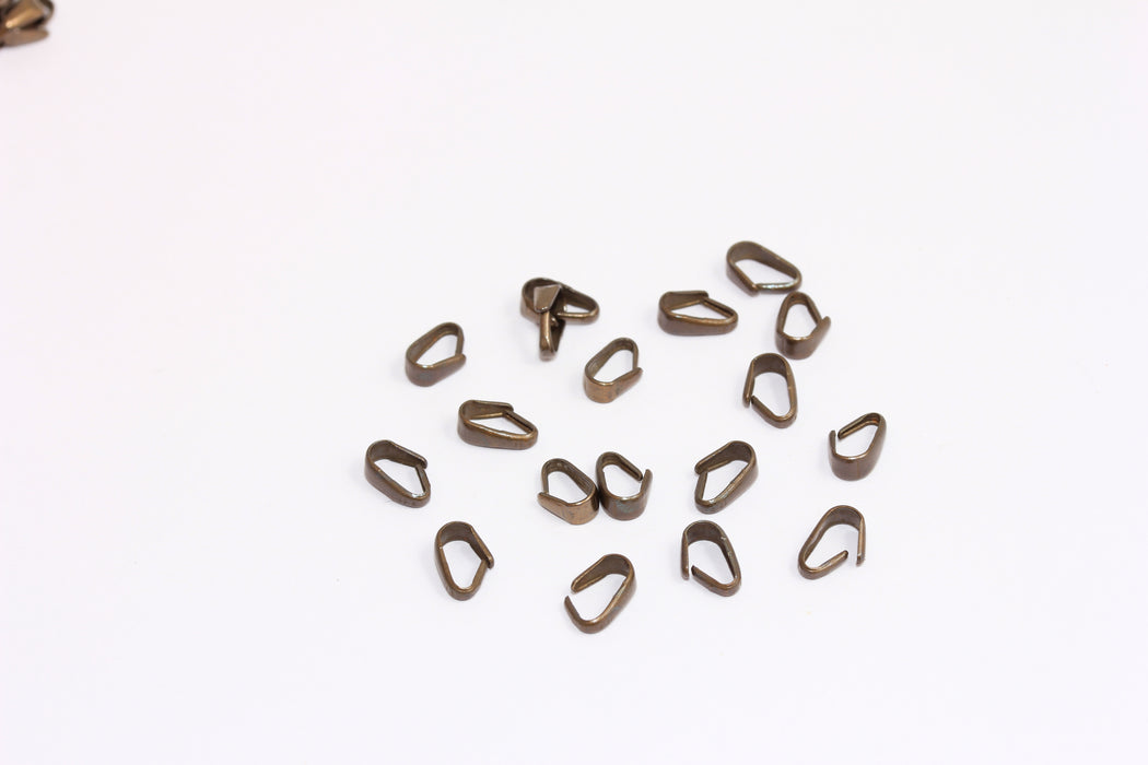 Antique Bronze Pinch Bails
