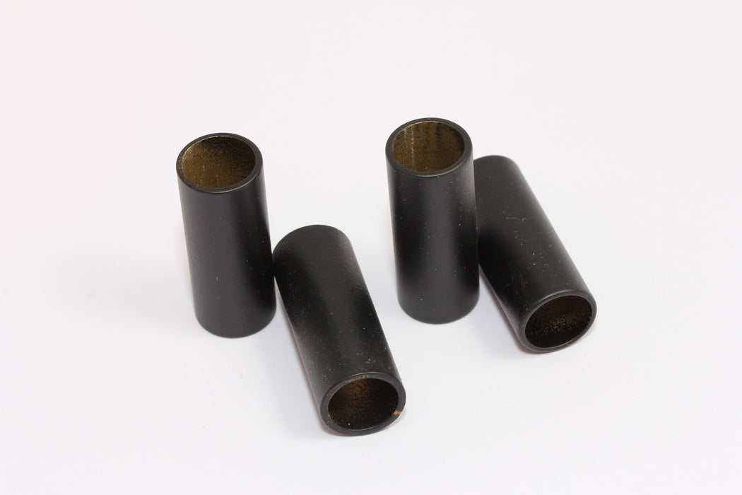 Black Painted Tube Beads, Tube Bracelet Charms