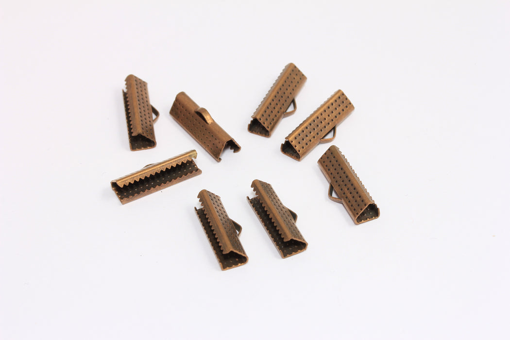 Antique Bronze Ribbon Crimps