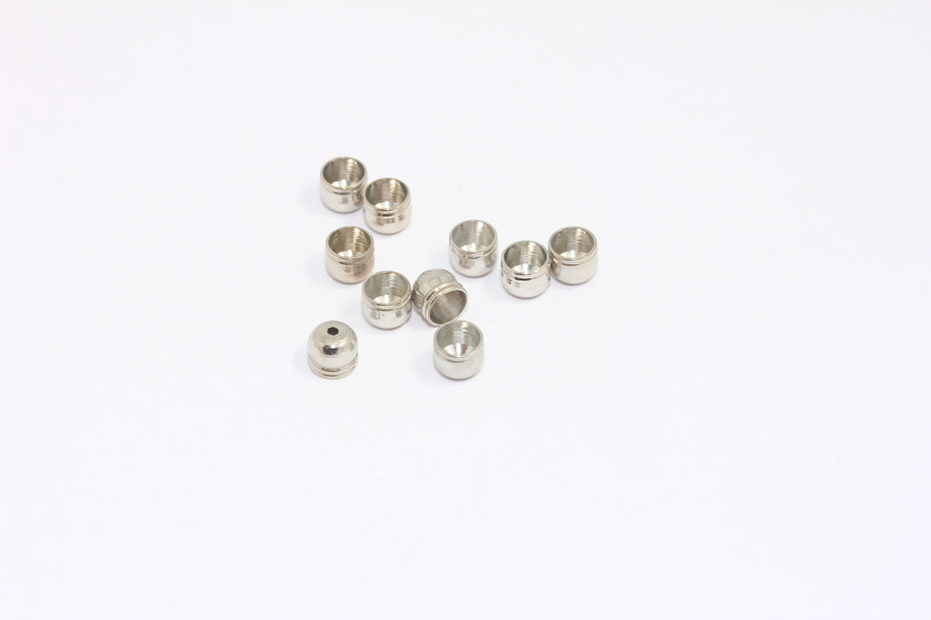 Rhodium Plated End Caps