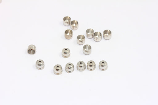 Rhodium Plated End Caps
