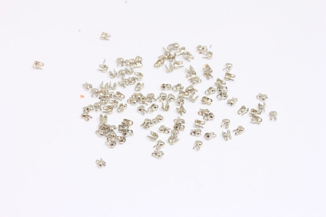 Rhodium Plated Crimp Beads
