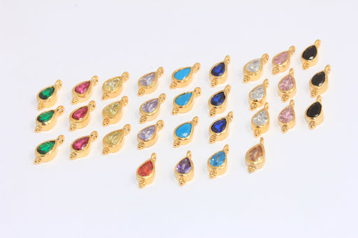 CZ Drop Crystal Bracelet Charms