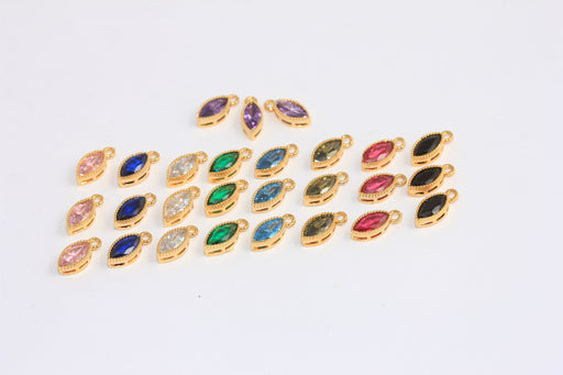 Shiny Gold CZ Crystal Beads