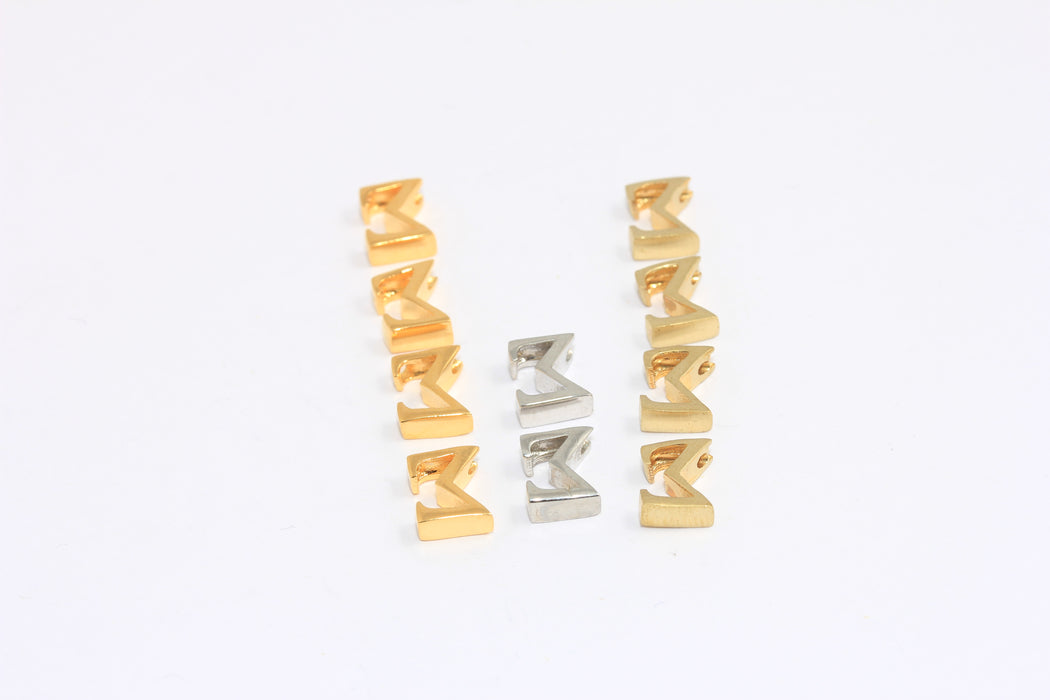 Perline con lettera Sigma da 7x9 mm, simbolo della lettera greca, ciondoli per bracciale Sigma,