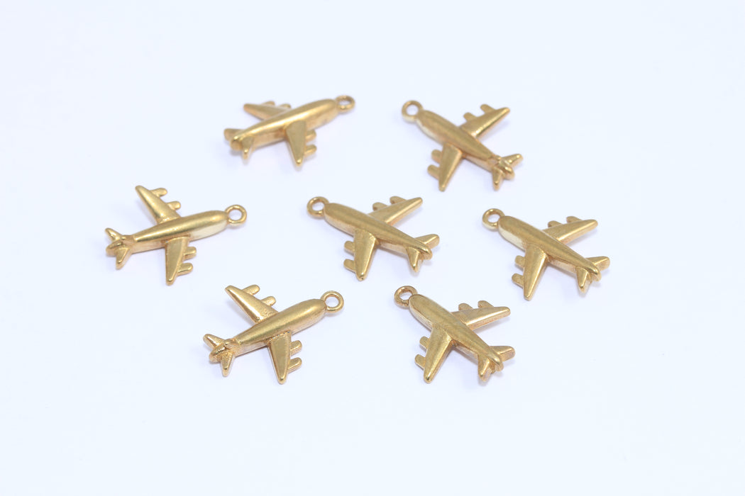 Brass Plane Pendant
