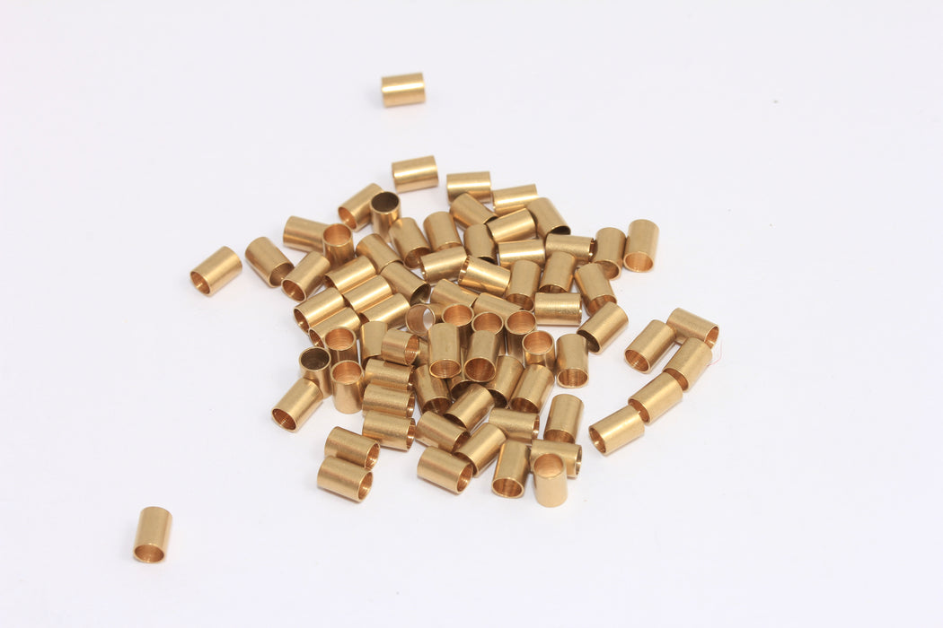 3,5x5 mm Ham Pirinç Boru Boncuklar, Bilezik Boru Boncuklar, Masif Pirinç Boru Boncuklar, DOM82