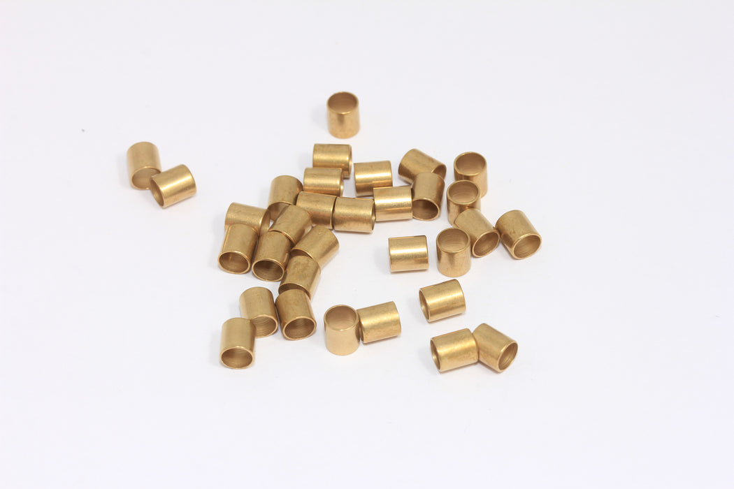 5 mm Ham Pirinç Boru Boncuklar, Bilezik Boru Boncuklar, Masif Pirinç Boru Boncuklar, DOM81