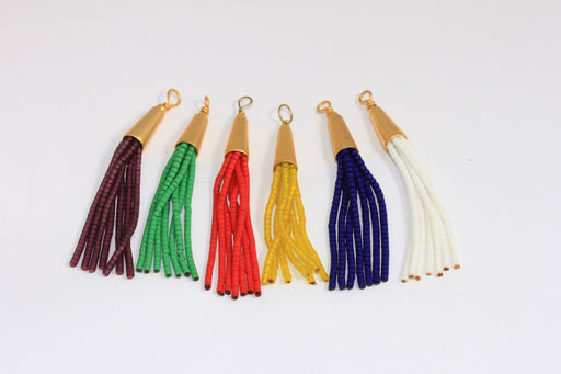 Beaded Tassels, Optional Color Afghan Tassels