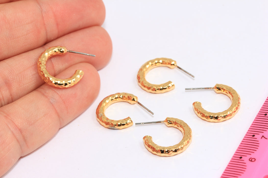 Hammered Hoop Earrings, Hoop Earrings
