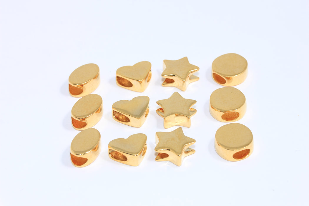 Heart Charms, Star Charm, Oval Beads