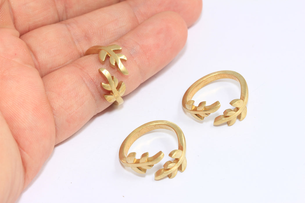 Brass Leaf Ring