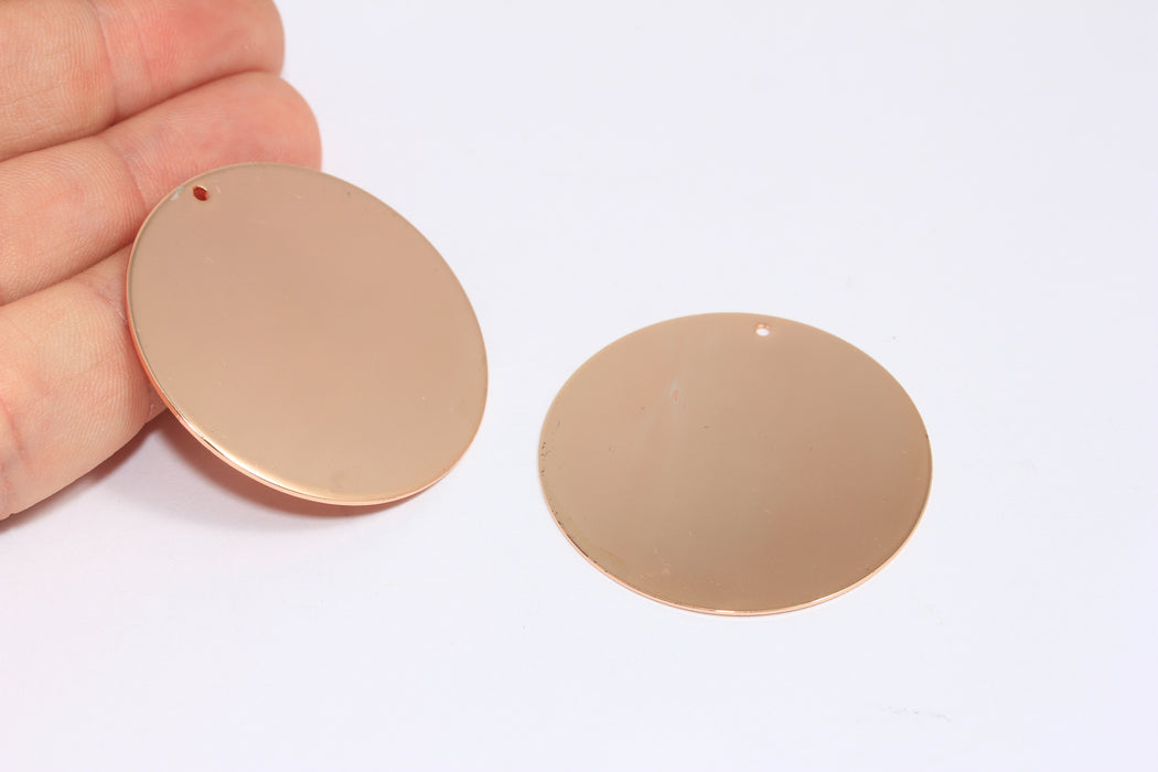 40 mm Gül Altın Kaplama Madalyon, Yuvarlak Disk Takılar, Damgalı Madalyon Takılar, ROSE290