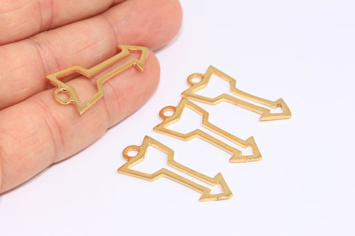 Shiny Gold Arrow Charms