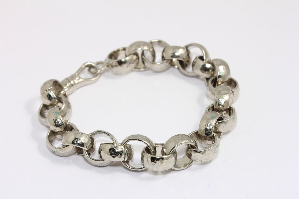 Rhodium Plated Rolo Bracelet