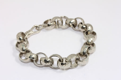 Rhodium Plated Rolo Bracelet