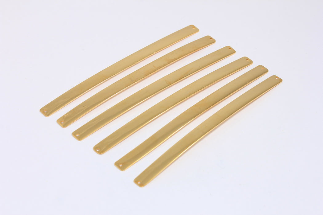 7x100mm 24k Shiny Gold Flat Bangle, Stamping Bracelet, Nameplate Bar, BRT652