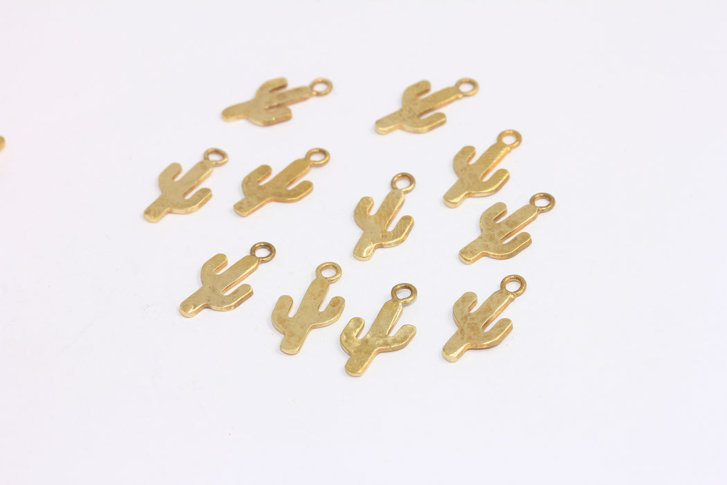 Brass Cactus Pendant