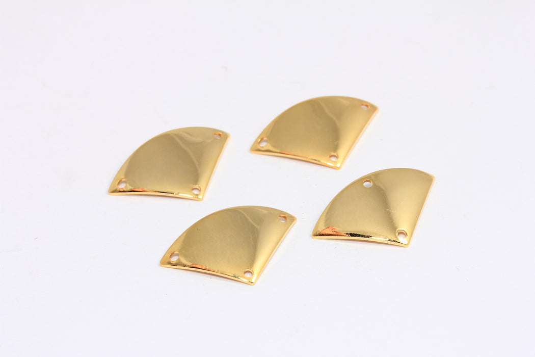 15x25mm 24k Shiny Gold Triangle Charms, Gold Plated, BRT762