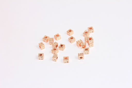 Square Cube Charms, Spacer Beads