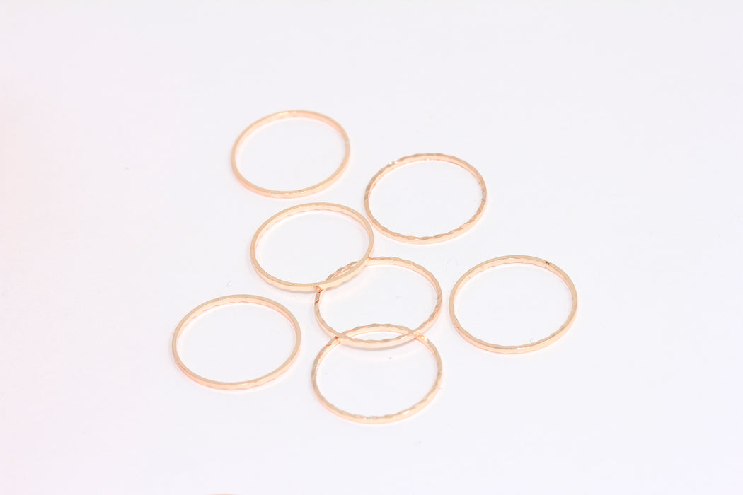 16mm Rose Gold Plated Closed Ring, Connector Charms, Round Connector, Circle Connectors, ROSE399