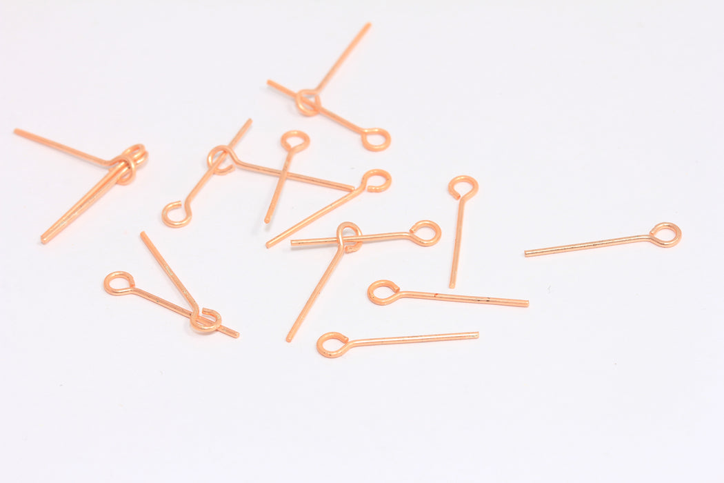 Rose Gold Plated Eye Pins