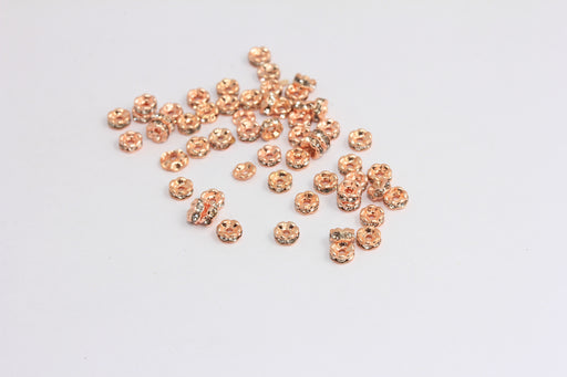 CZ Micro Pave Wheel Spacer Beads