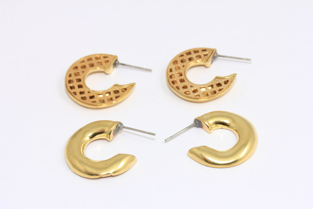 Flat Hoop Earrings, Circle Earrings, Tube Earrings