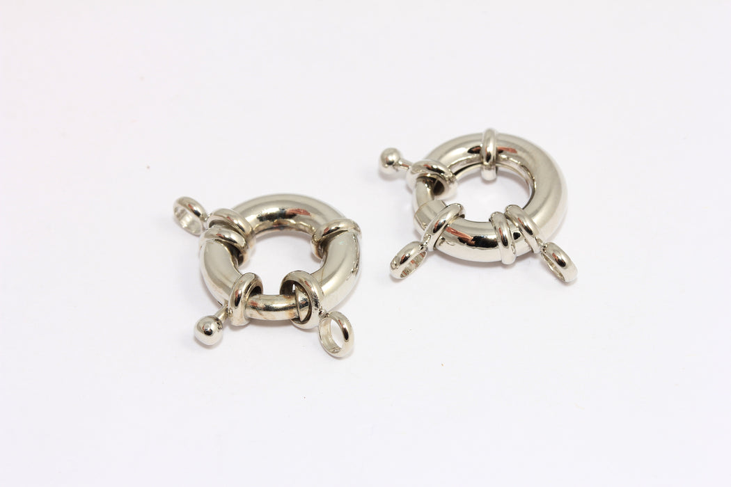 Rhodium Plated Spring Clasp