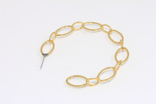 Modern Earrings, Chain Style Large Hoops