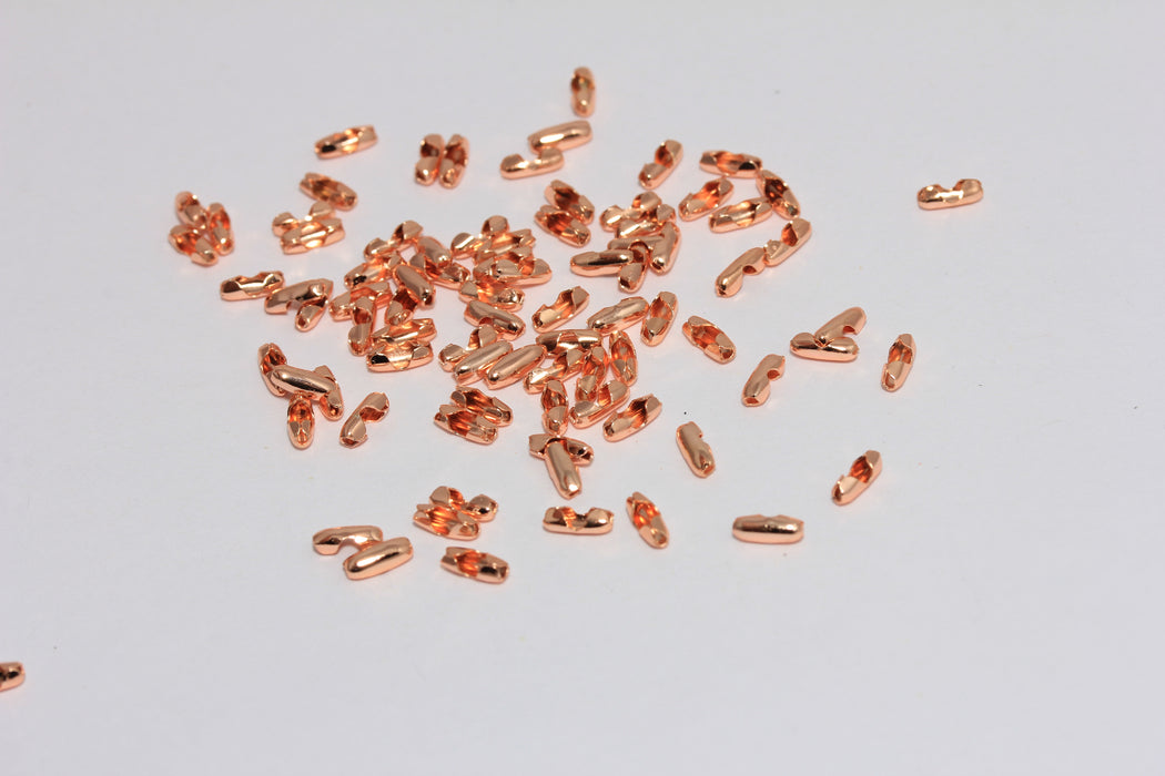 Rose Gold Plated Crimp Beads, Fits 1,5mm Ball Chain, Crimps, Ball Chain Clasp, ROSE668