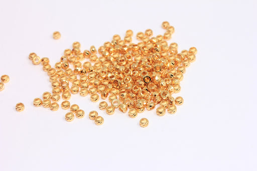 Rondelle Bracelet Beads, Textured Spacer Beads