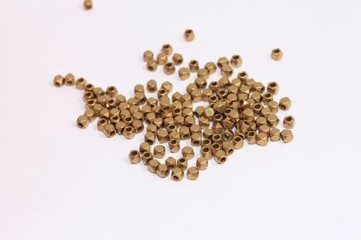 Spacer Findings, Faceted Cube Beads, Macrame Beads