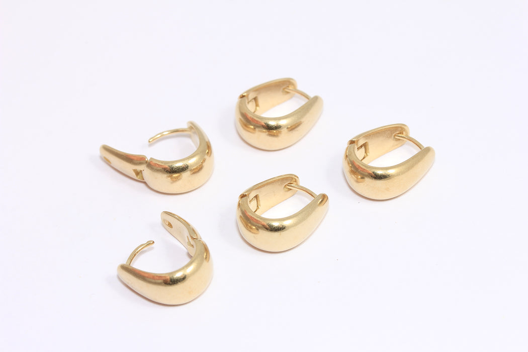 Brass Oval Lever Back Earrings, Brass Oval Earrings