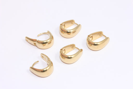 Brass Oval Lever Back Earrings, Brass Oval Earrings