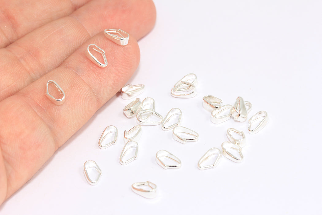 Shiny Silver Pinch Bails