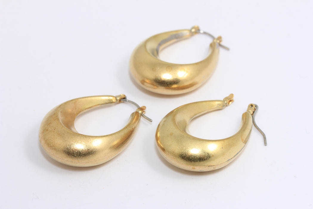 Lever Back Hoop Earrings, Oval Earrings