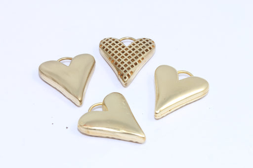 Brass Puffed Heart